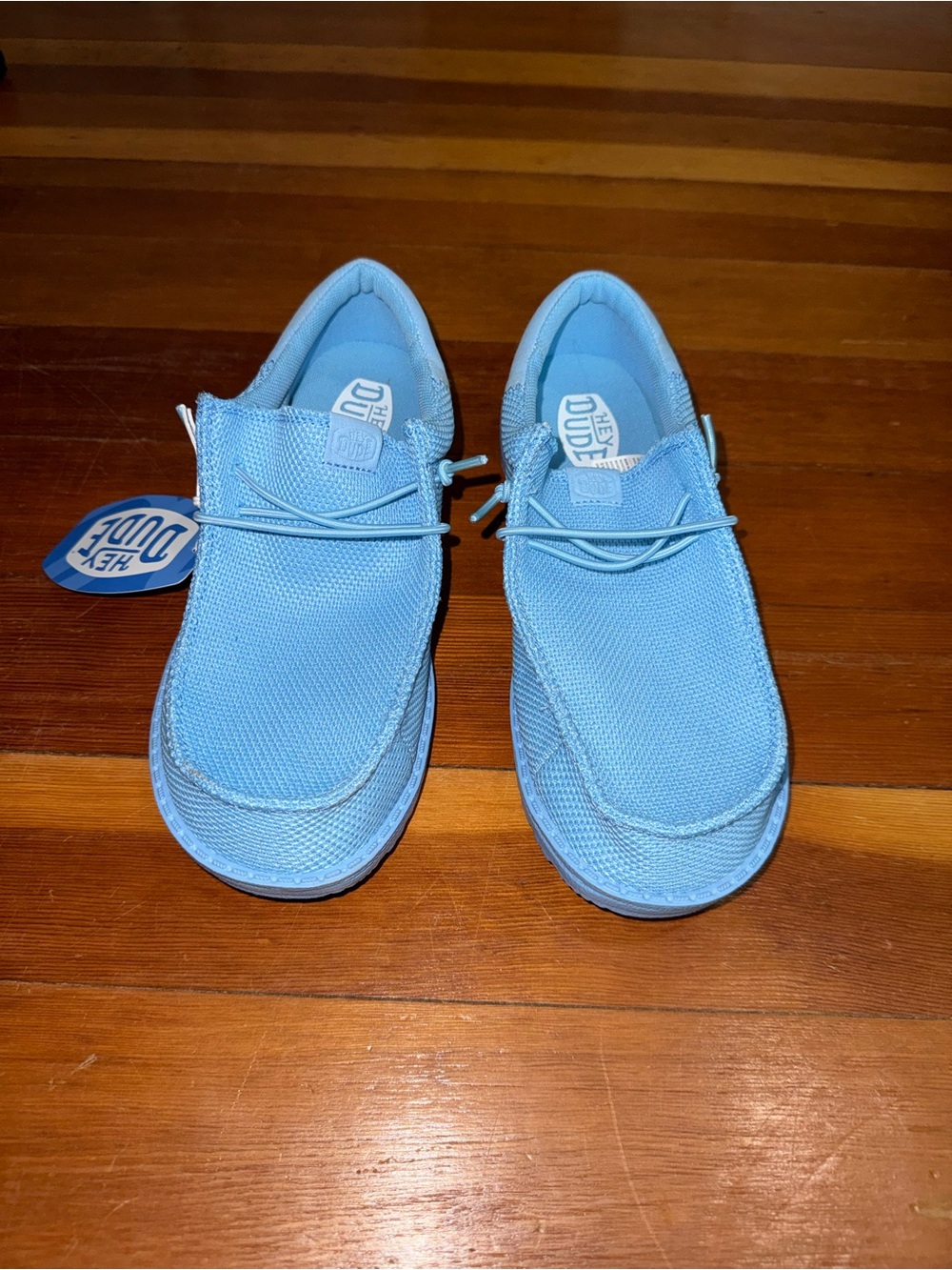 Hey Dude Kids Wally Lo Sky Blue Slip-On Sneakers
